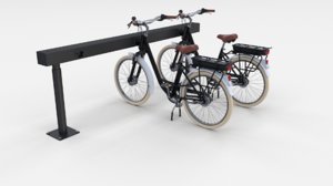 3D model electric bicycle station