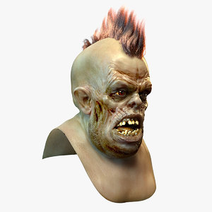 zombie head 3D model