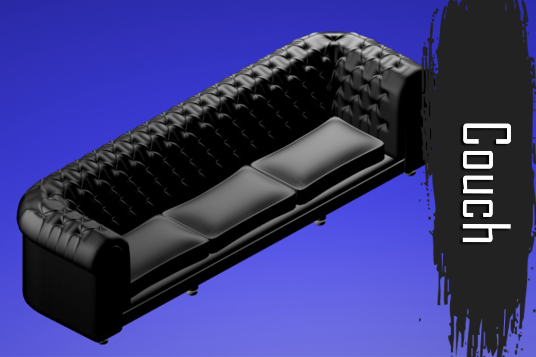 Диван честерфилд 3d модель