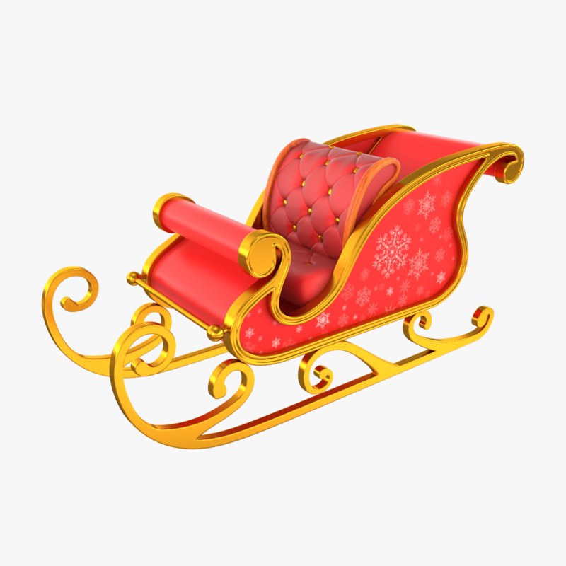 3D sled sledge santa model - TurboSquid 1210850