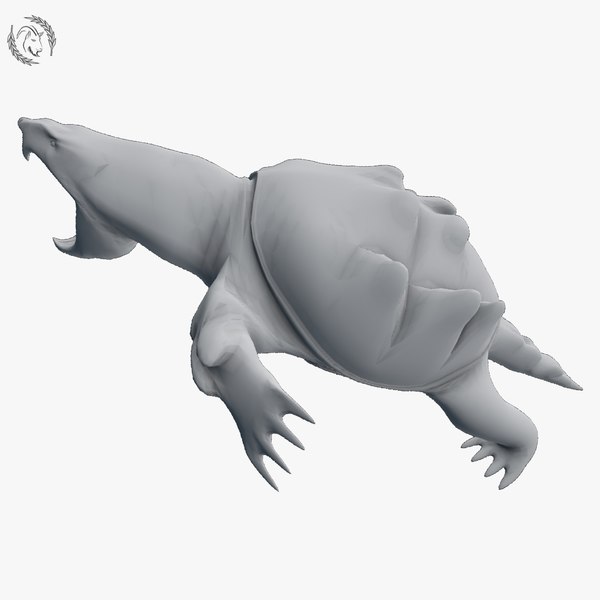 3d alligator snapping turtle