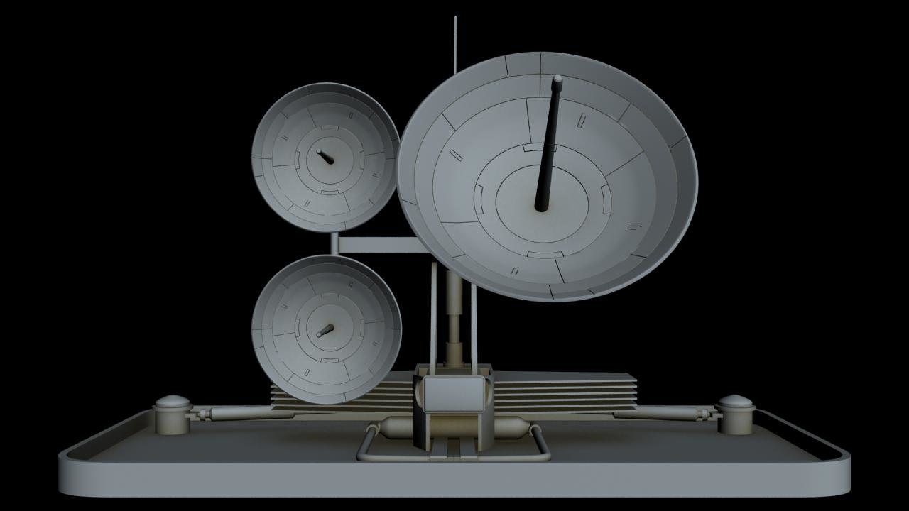 3D scifi radar model TurboSquid 1210965