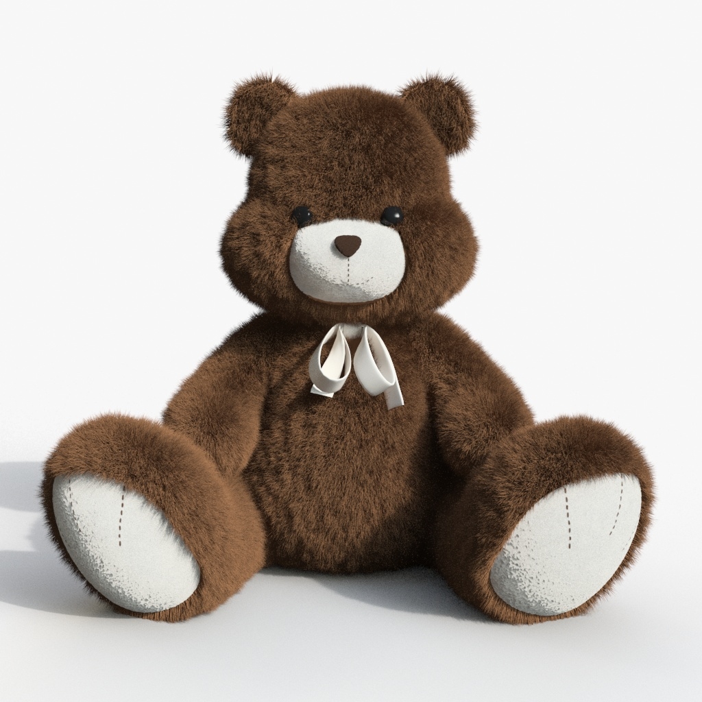熊玩具棕色023d模型
