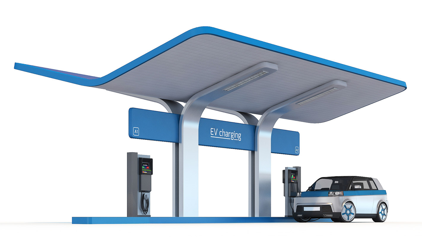 Ev charging station 3D - TurboSquid 1211023