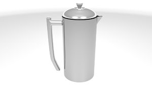 french press stainless steel 3D model