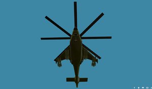 games combat helicopter 3D model
