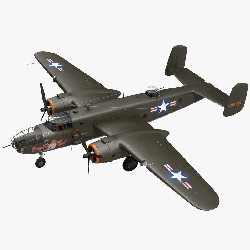 3D Mitchell Medium Bomber B-25 Model - TurboSquid 1211510