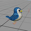3D cartoon bird rig model