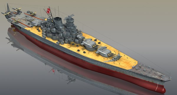 Ijn musashi japanese battleship 3D model - TurboSquid 1211797