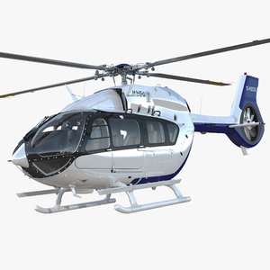 light utility helicopter eurocopter 3D model