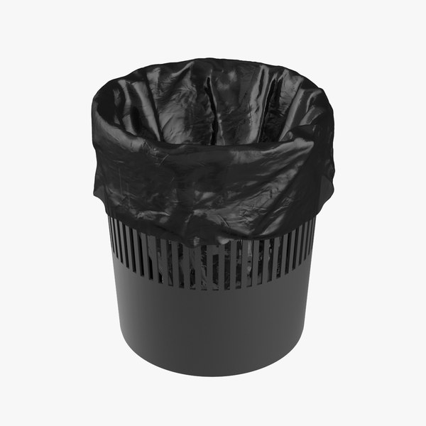 realistic trash bag 3D