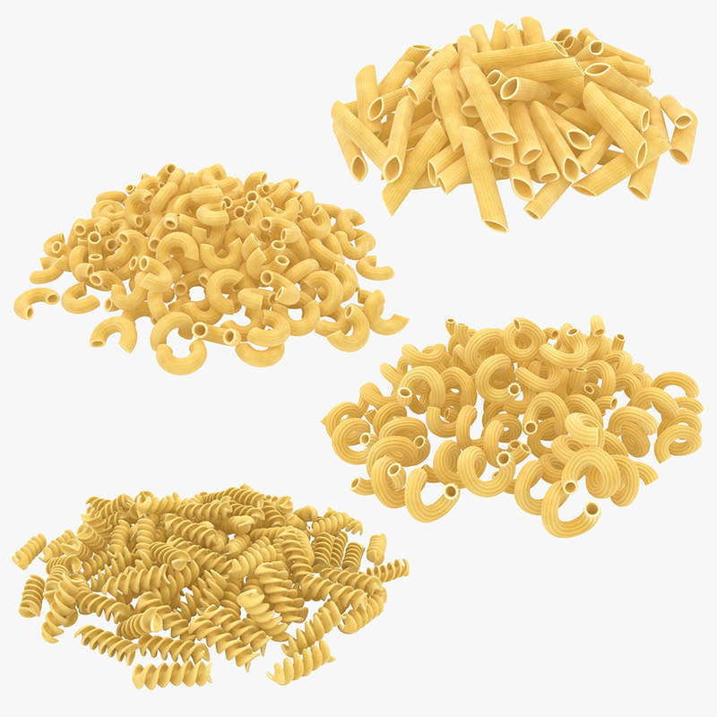 Realistic dry pasta pile 3D model TurboSquid 1212182