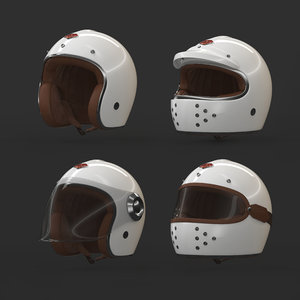 3D ruby motorcycle helmet model