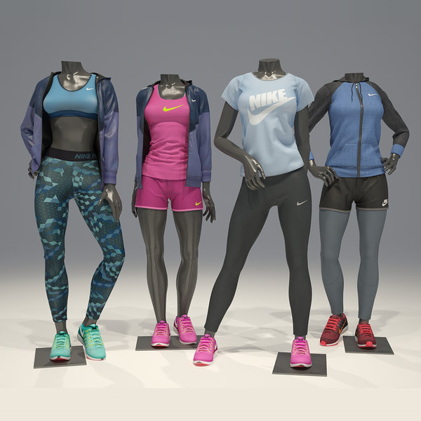 woman mannequin nike pack 2 3D