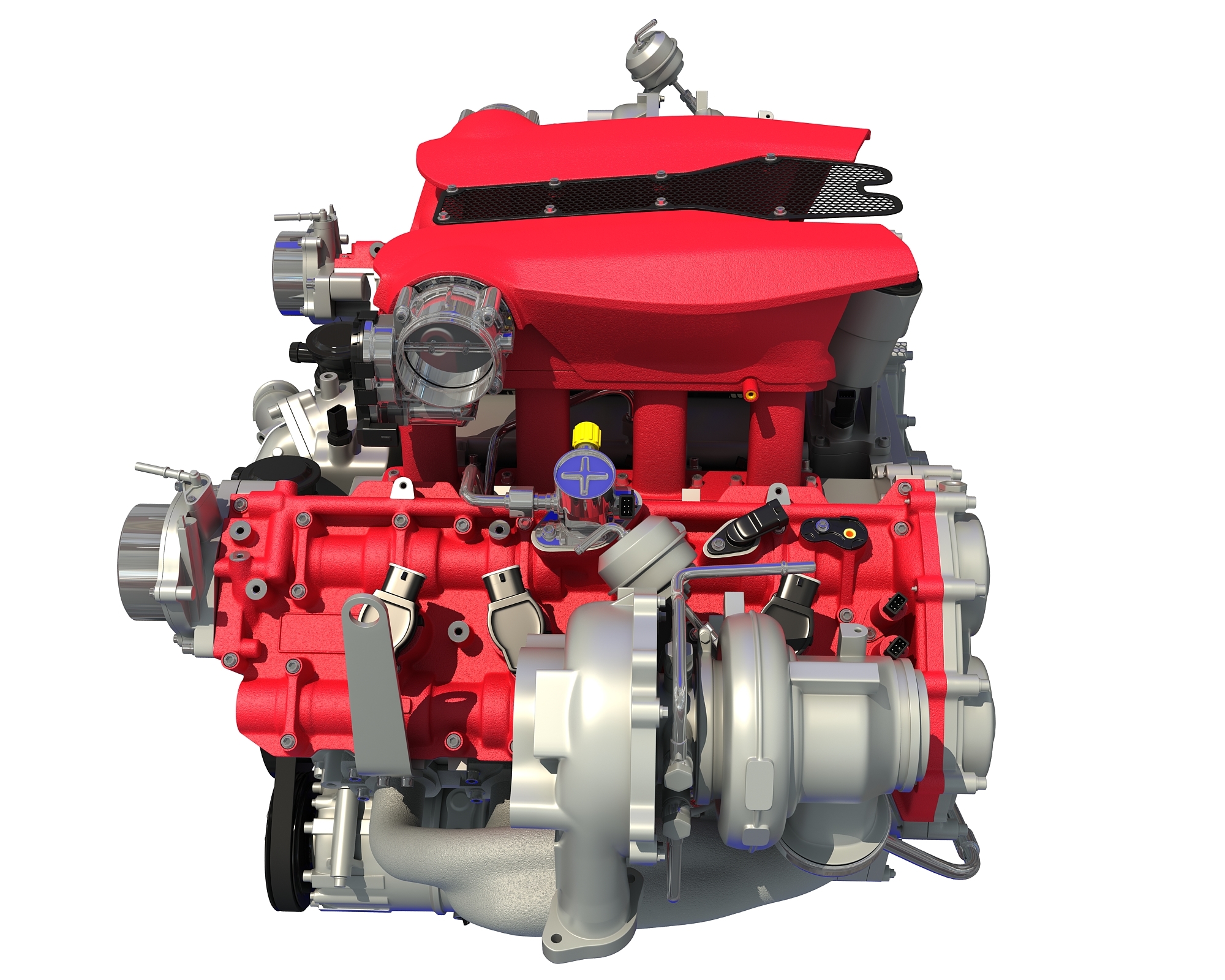 Turbocharged V8 Engine 3d Model - Turbosquid 1212539