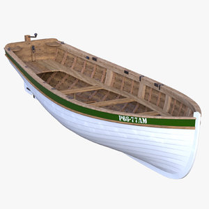3D model realistic dinghy