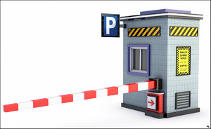 3D model parking barrier