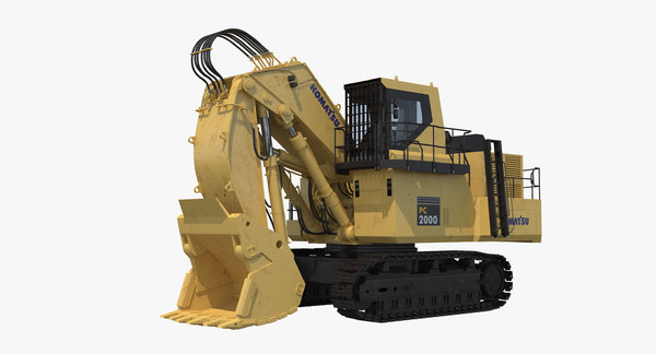 Komatsu Pc00 Shovel Excavator 3d Model Turbosquid