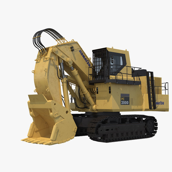 Komatsu Pc00 Shovel Excavator 3d Model Turbosquid