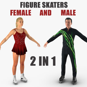male female figure skaters model