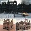3D houses ruins