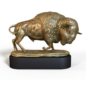 bronze bison model