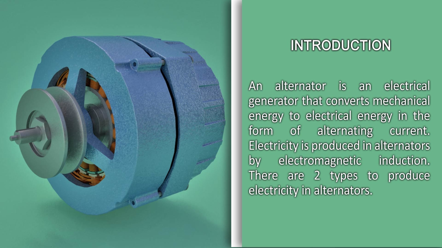 3D alternator dc generator TurboSquid 1212964