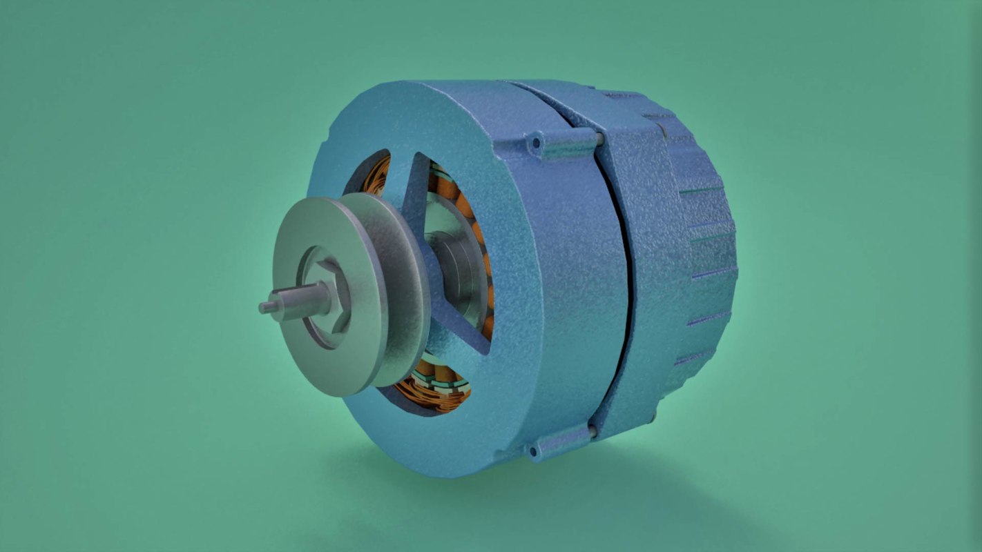 3D alternator dc generator TurboSquid 1212964