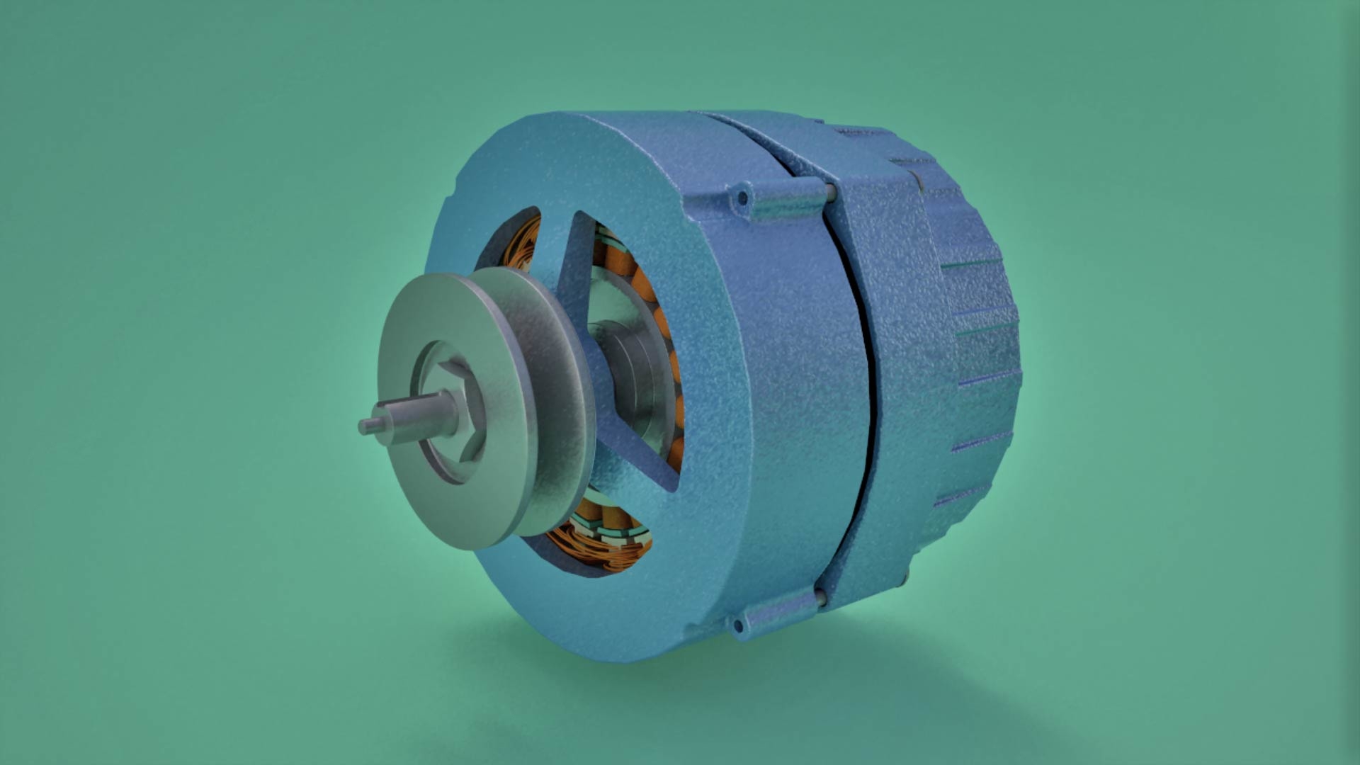 3D alternator dc generator TurboSquid 1212964