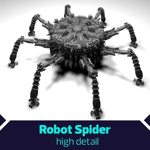 3D spider robot scifi