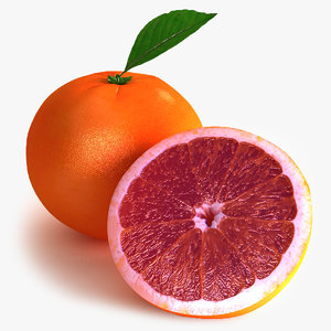 3D grapefruit slice