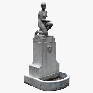 3D fountain sculpture nude