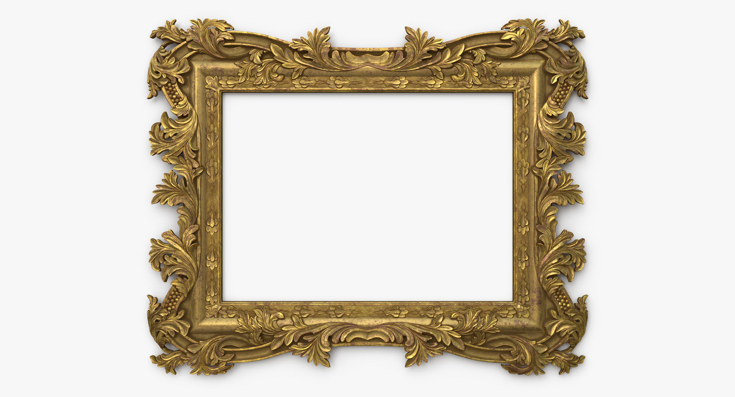 Antique baroque frame 3D model TurboSquid 1213079