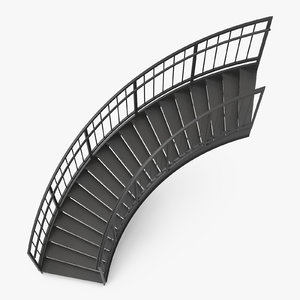 3D exterior staircases curved