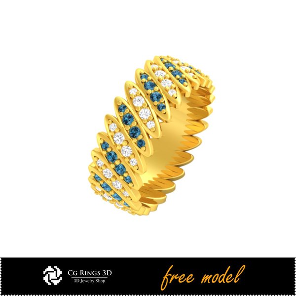 3D ring cad fre model