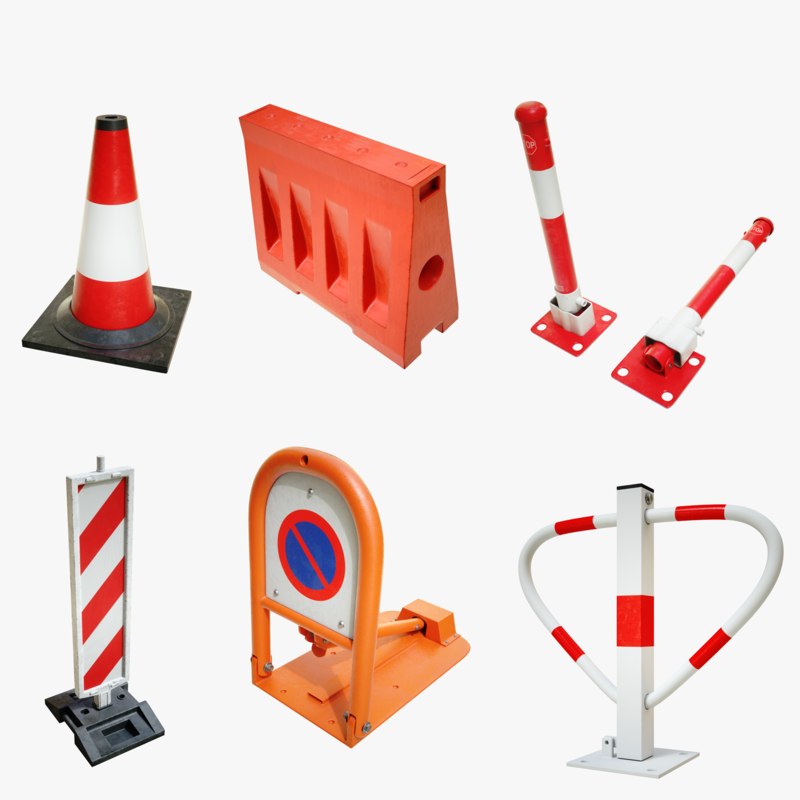 3D traffic safety devices model TurboSquid 1213203