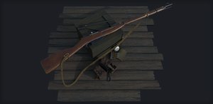3D mosin nagant m1891-30 rifle