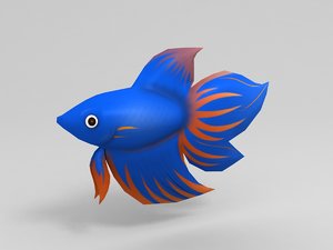 betta fish 3D model