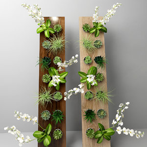 3D flower wood model