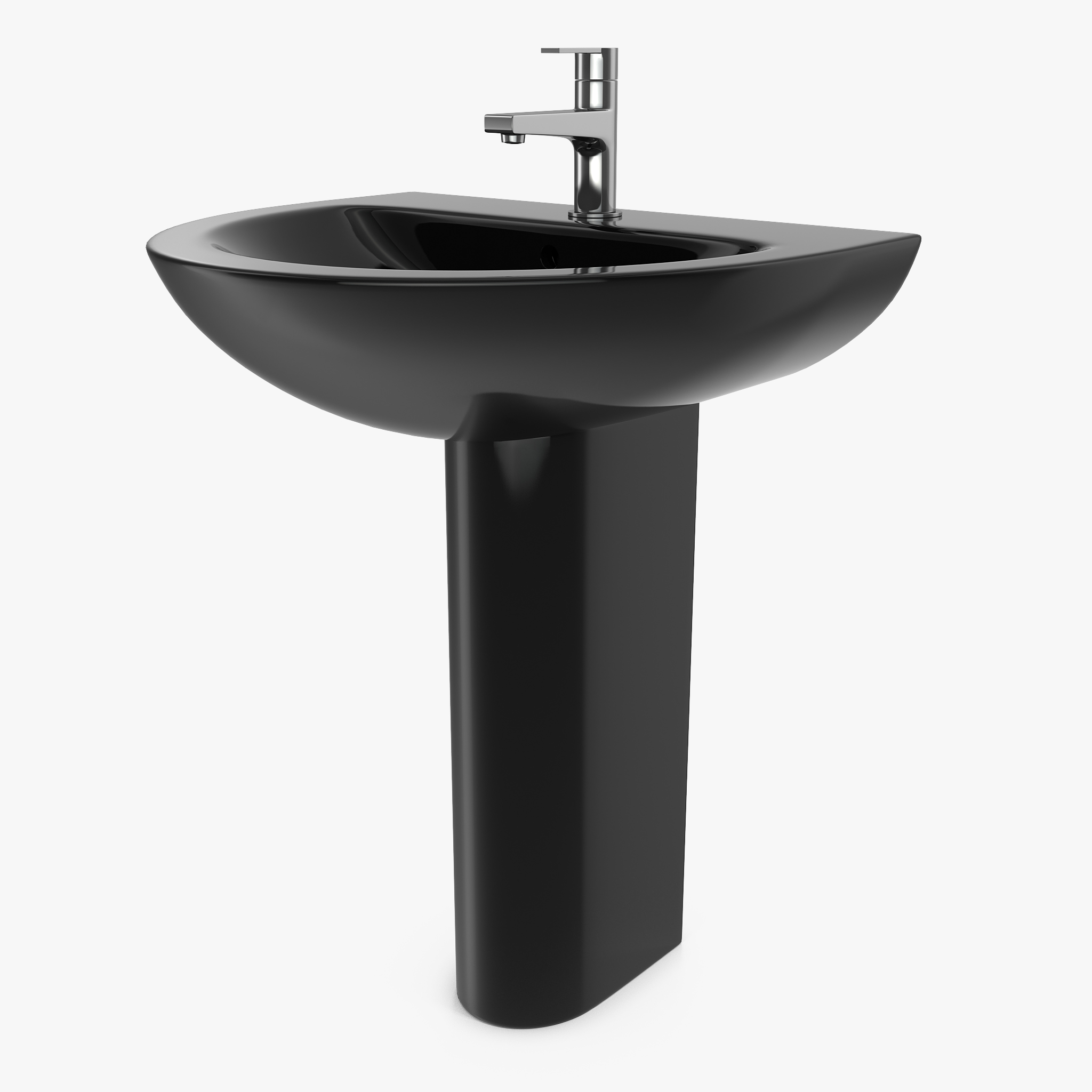 3D wash basin pedestal black TurboSquid 1213440