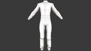 mens abstraxi raceing overall 3D model