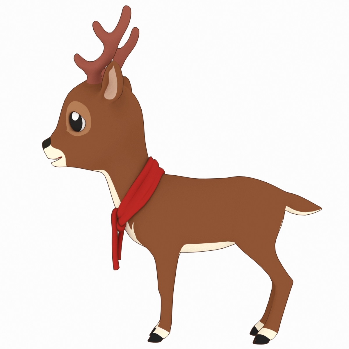 christmas deer 3d model