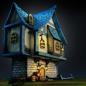 medieval fantasy house 3D