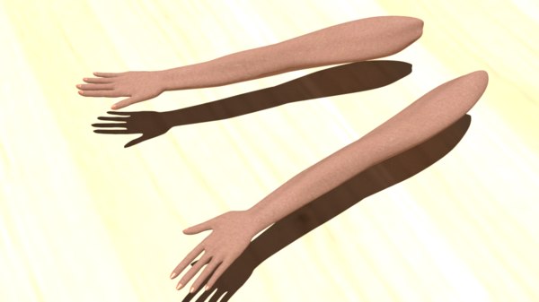 hands arms skin 3D