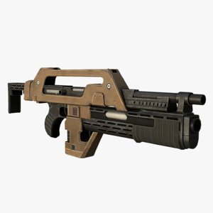 3D model m41a gun