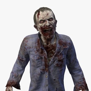 3D zombie rig character model