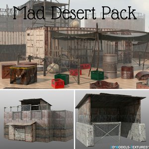 pack abandoned post-apocalyptic 3D