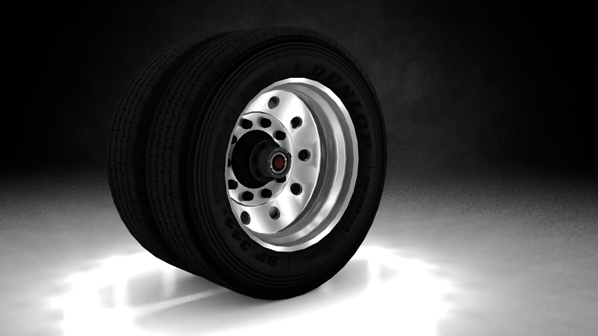 3D chrome trailer wheel TurboSquid 1213861