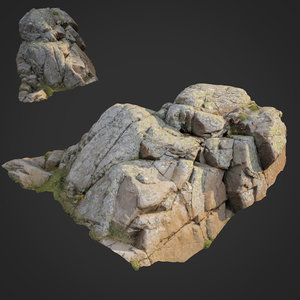 3D scanned nature stone 019