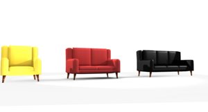 sofa variety furniture pack 3D model